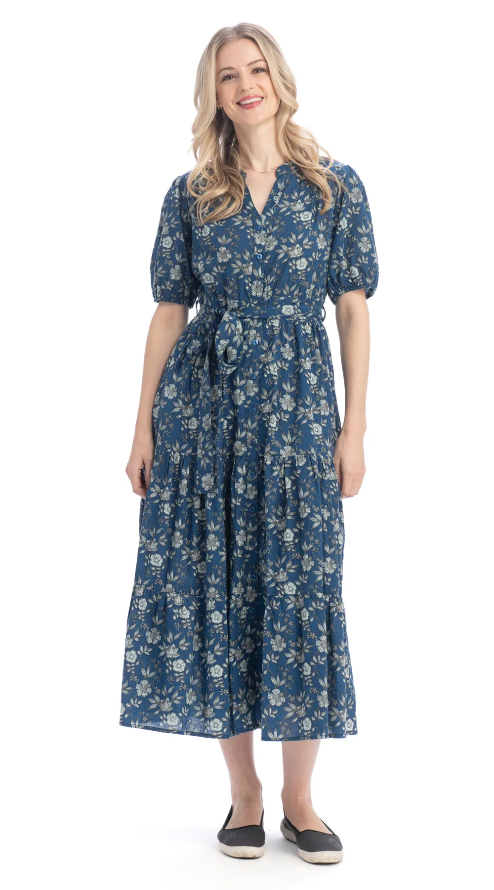 Anya Dress - soft navy - organic cotton sold by Alchemy Fashion product image thumbnail 2