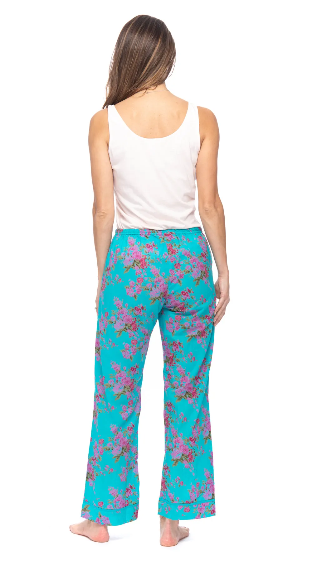 Organic Cotton Pajama Pants - turquoise sold by Alchemy Fashion product image thumbnail 3