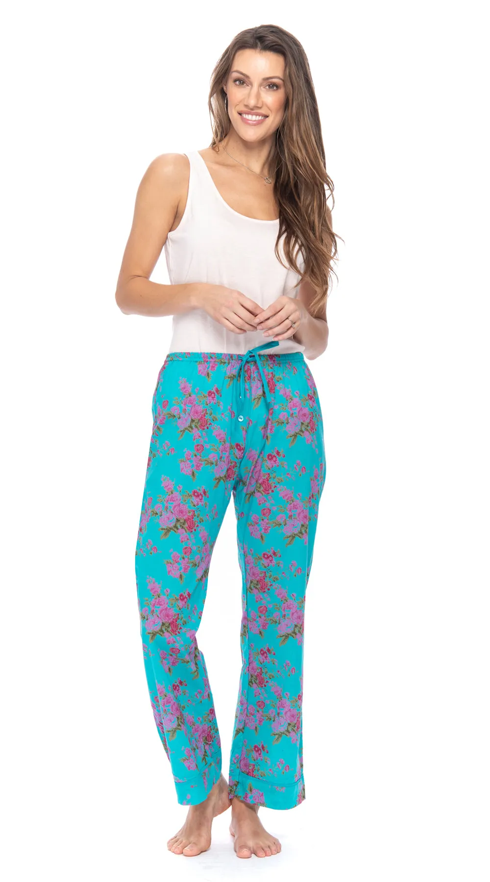 Organic Cotton Pajama Pants - turquoise sold by Alchemy Fashion product image thumbnail 2