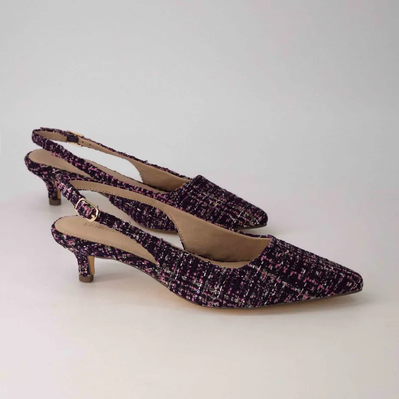 Buzz Tweed Kitten Heel made by Cushionaire