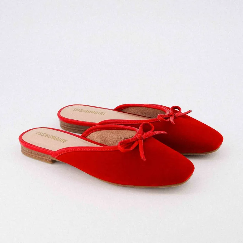 Jade Velvet Ballet Mule made by Cushionaire