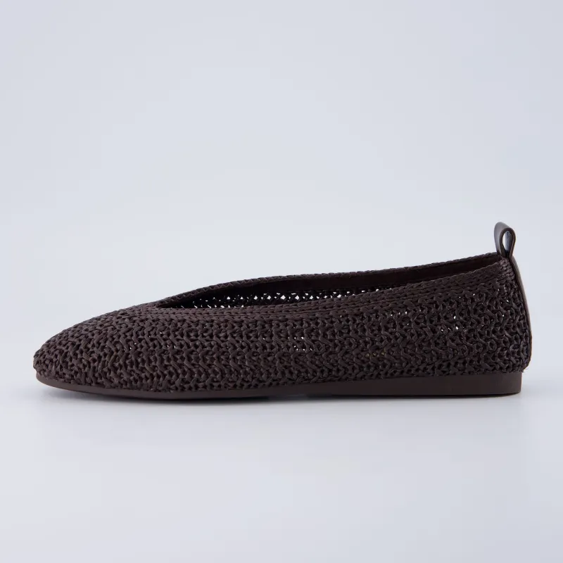 Gilt Woven Ballet Flats made by Cushionaire