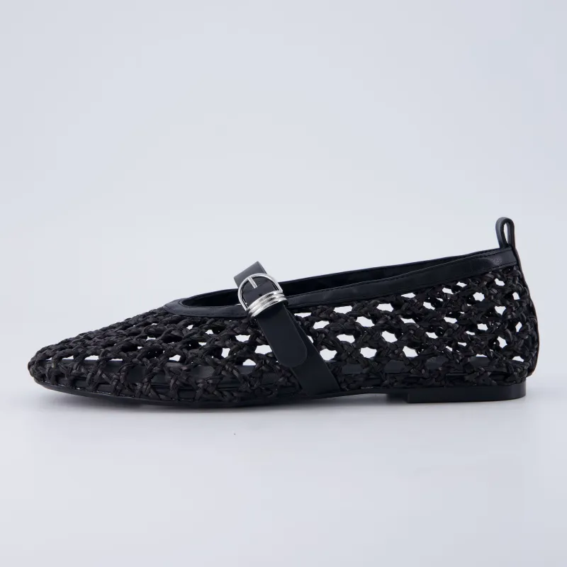 Wendy Woven Mary Jane Flats made by Cushionaire