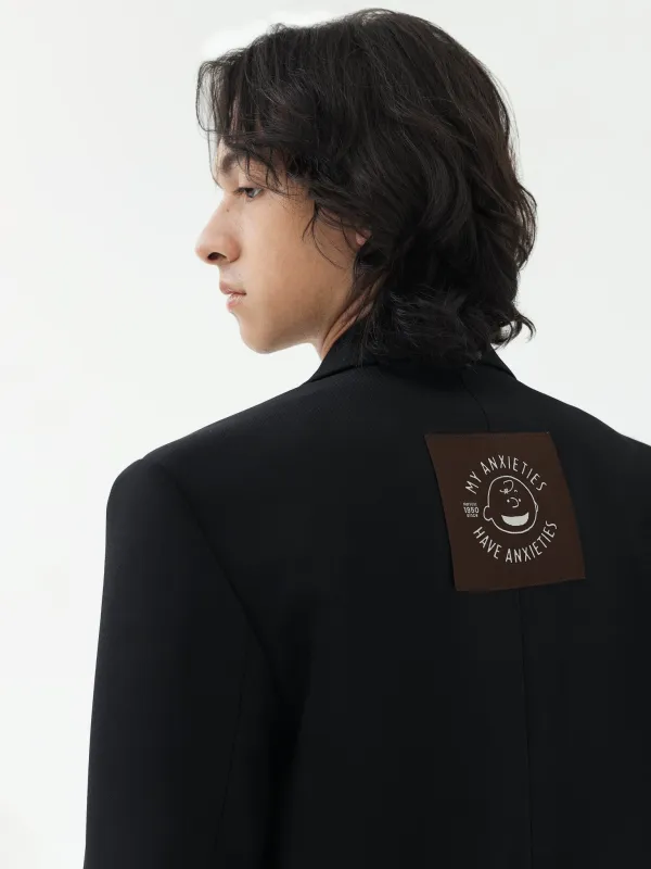 BLZR.ID X PEANUTS ANXIETIES BLACK BLAZER sold by BLZR.ID