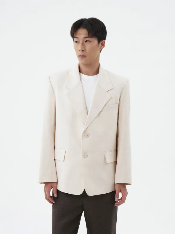 BASIC BONE OVERSIZED BLAZER sold by BLZR.ID