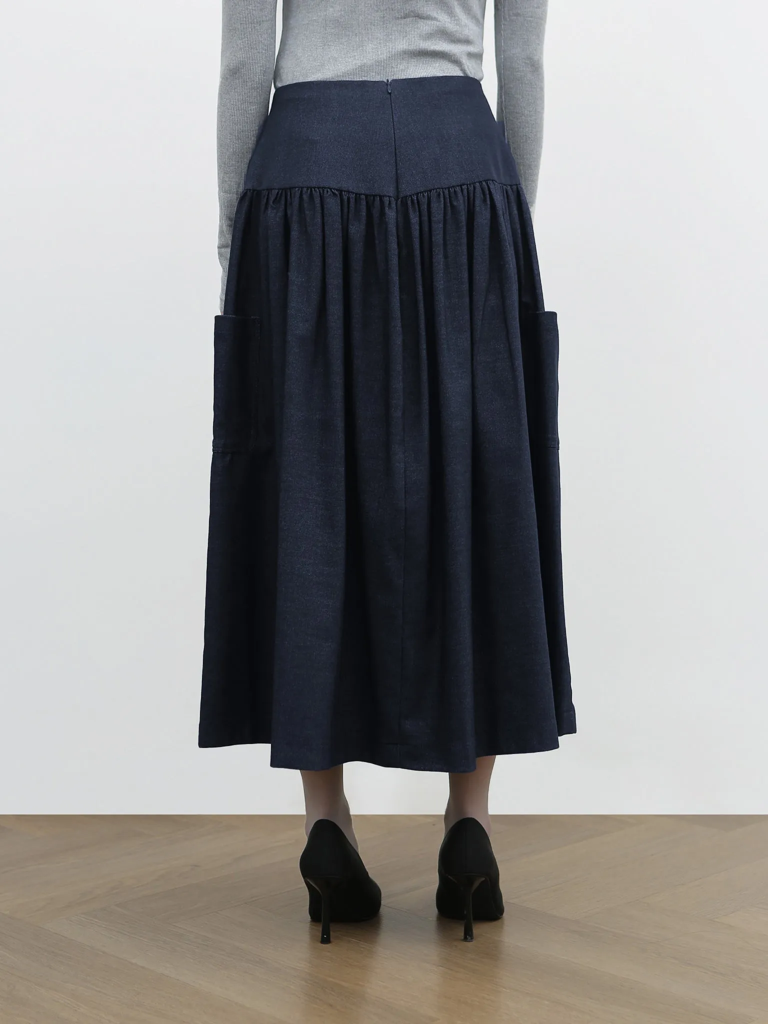 FLARE SKIRT IN SOFT DENIM sold by BLZR.ID product image thumbnail 5