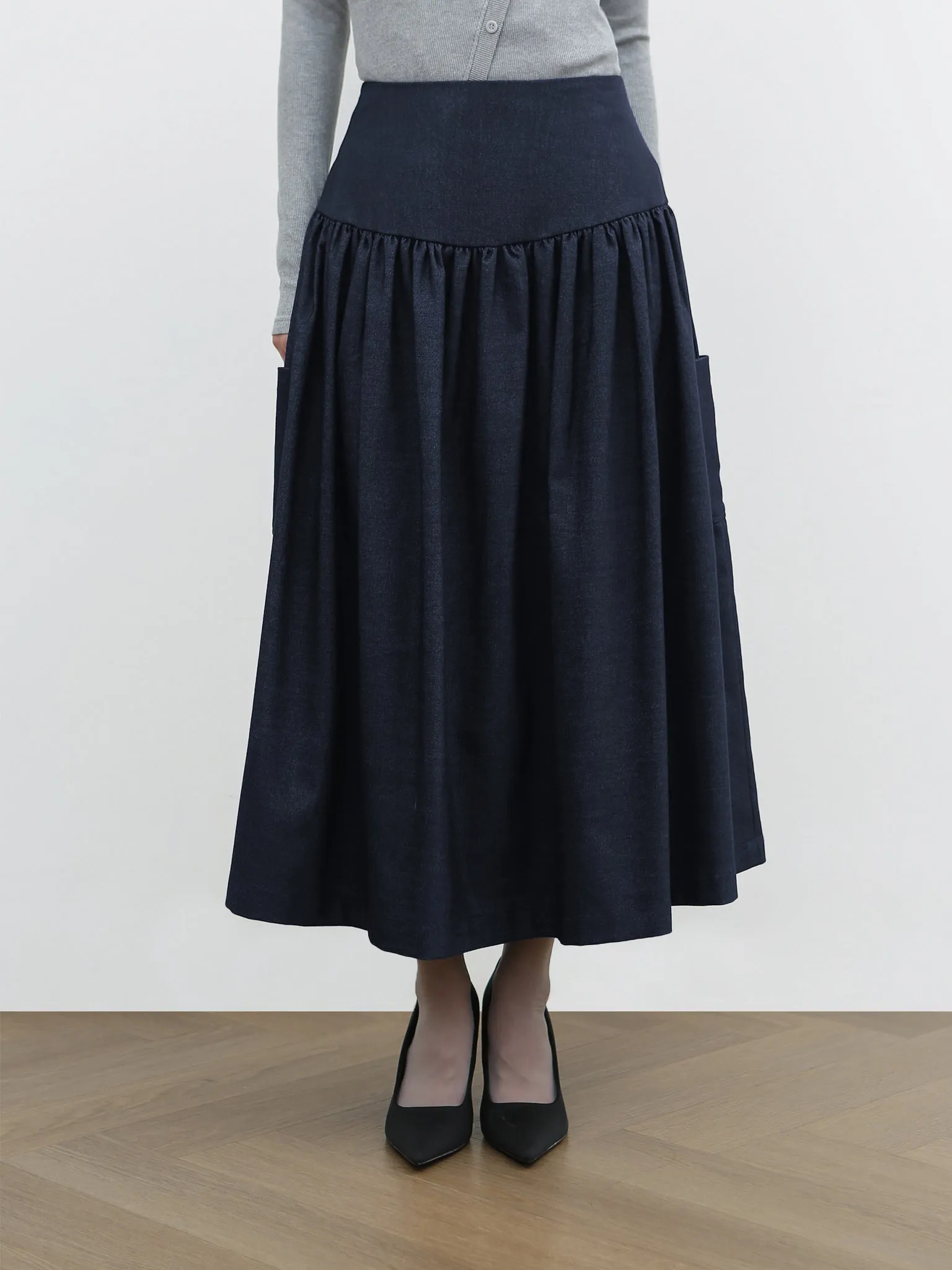 FLARE SKIRT IN SOFT DENIM sold by BLZR.ID product image thumbnail 2