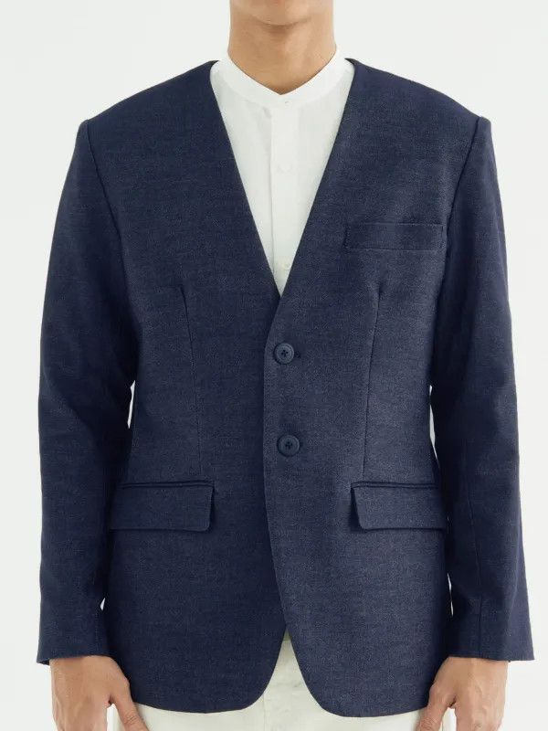 LAPELLES SLIM FIT BLAZER IN DENIM sold by BLZR.ID
