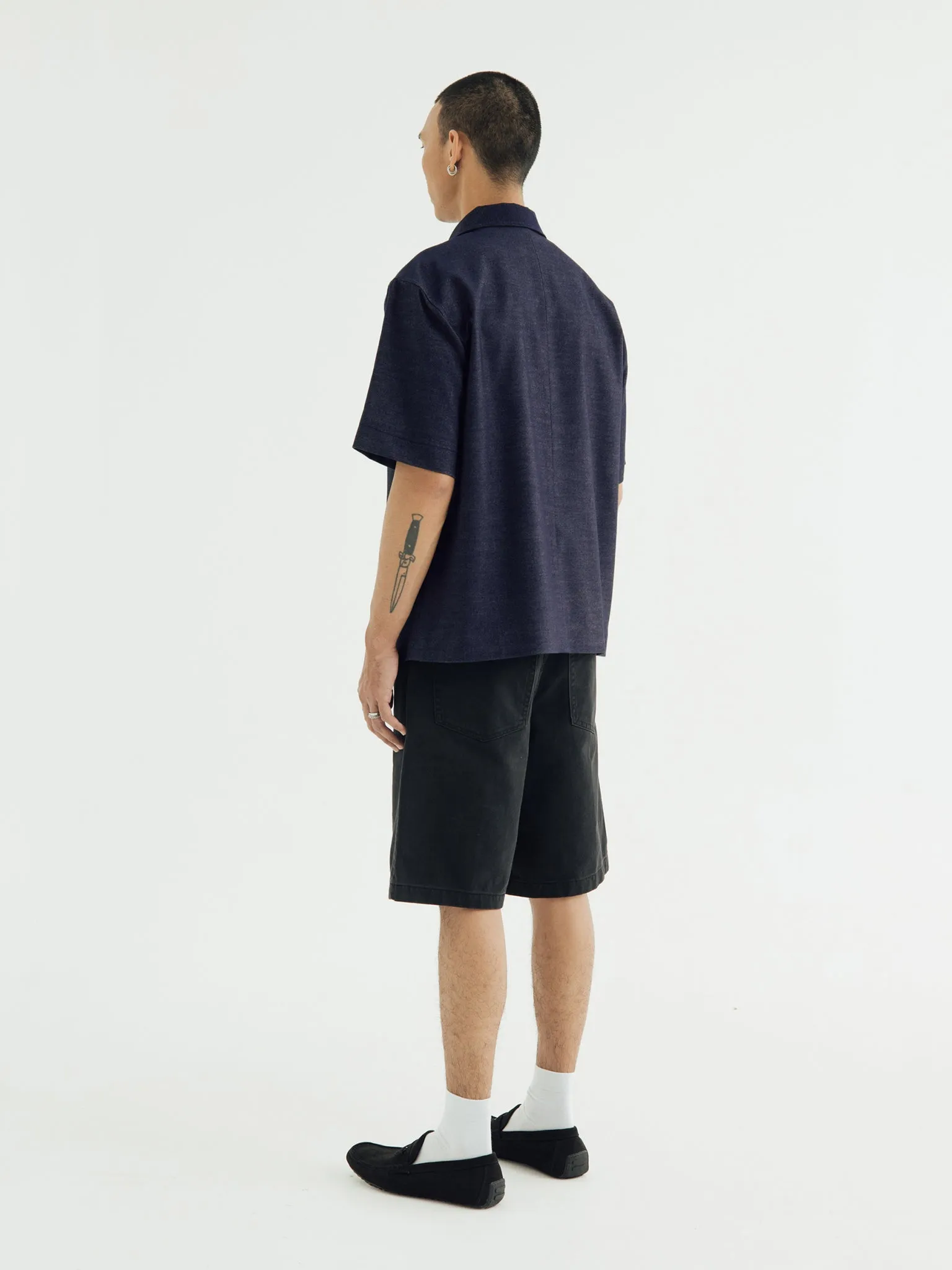 ZIPPER OVERSIZED SHIRT IN SOFT DENIM sold by BLZR.ID product image thumbnail 5