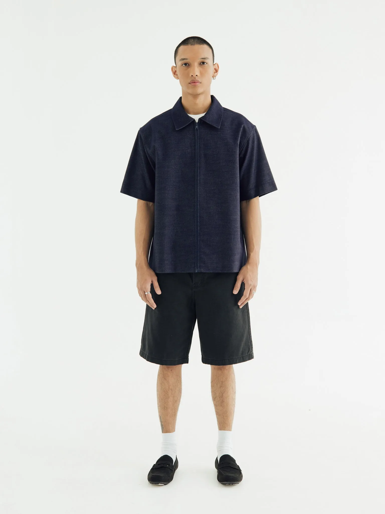 ZIPPER OVERSIZED SHIRT IN SOFT DENIM sold by BLZR.ID product image thumbnail 2