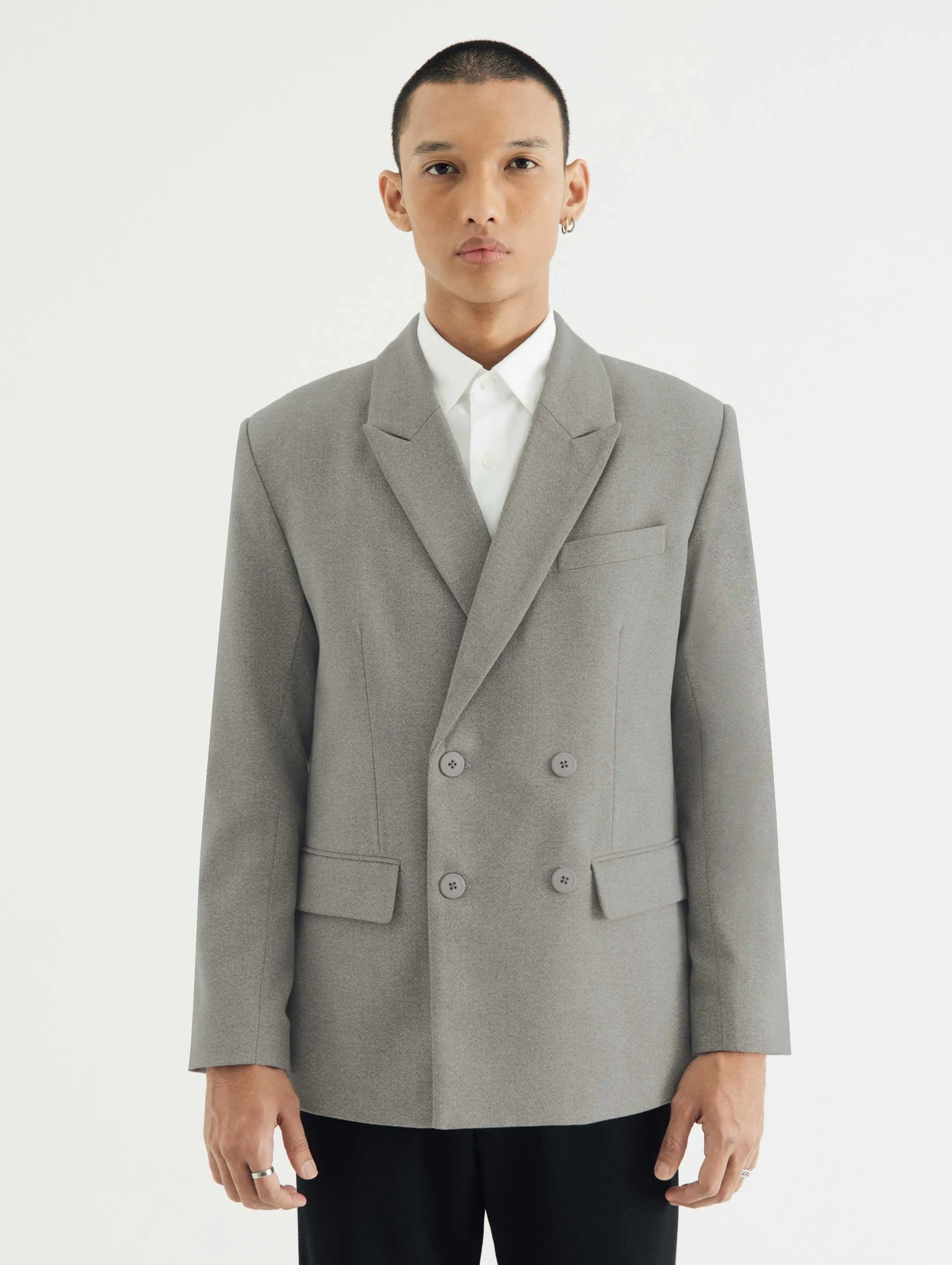 CLASSIC GREY DOUBLE BREASTED BLAZER sold by BLZR.ID product image thumbnail 2