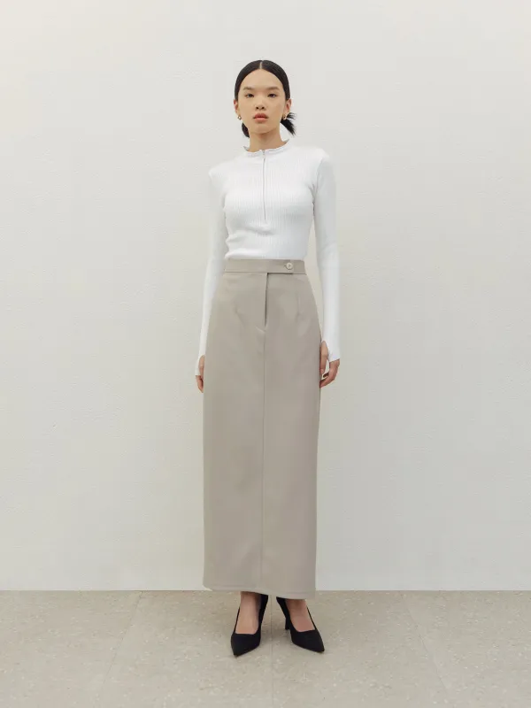 JI LONG SKIRT IN LIGHT BEIGE sold by BLZR.ID