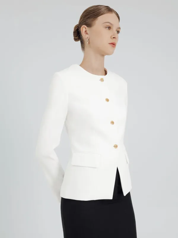 FITTED BLAZER IN WHITE sold by BLZR.ID