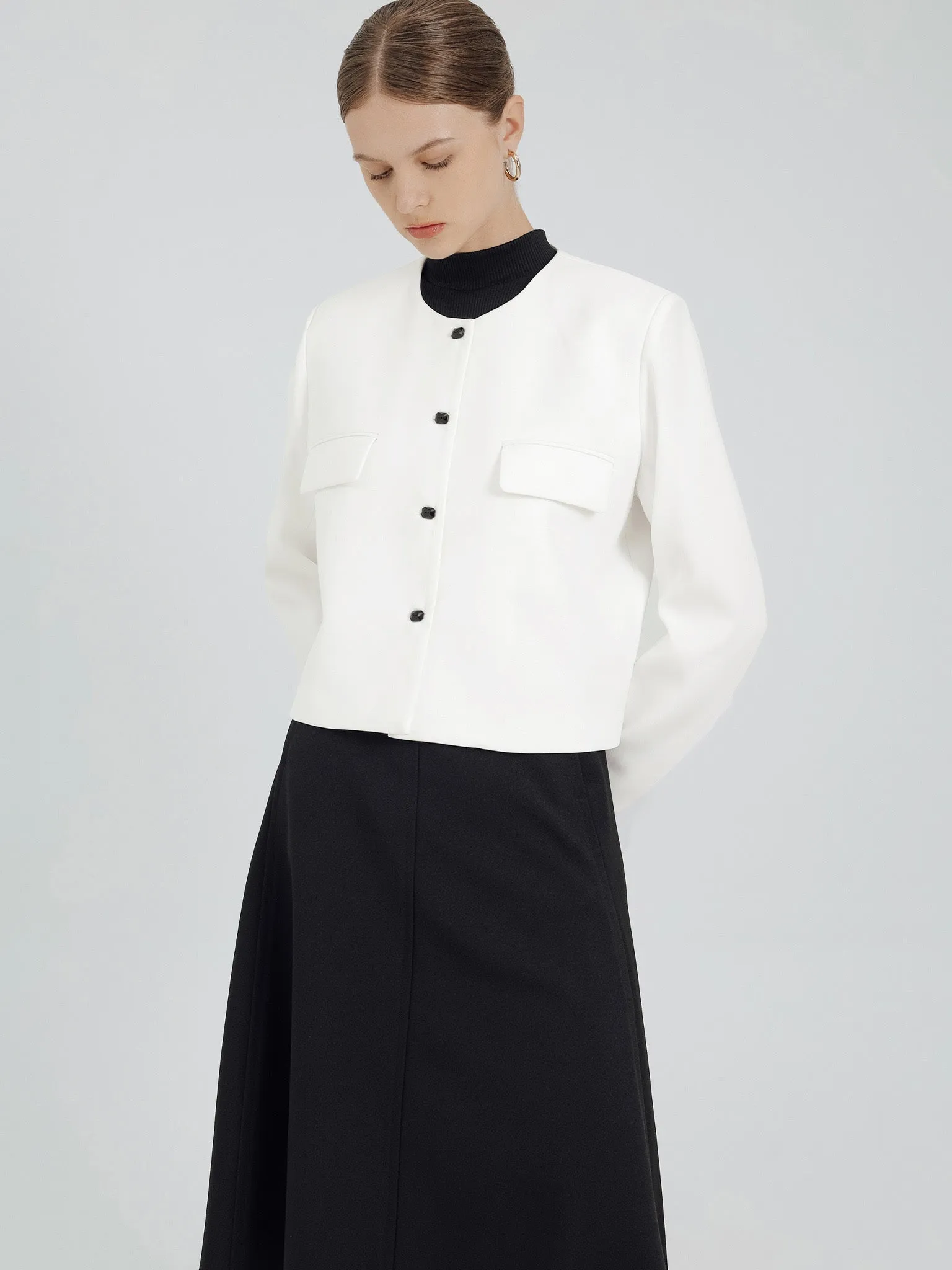 BOXY BUTTON BLAZER IN WHITE sold by BLZR.ID product image thumbnail 5