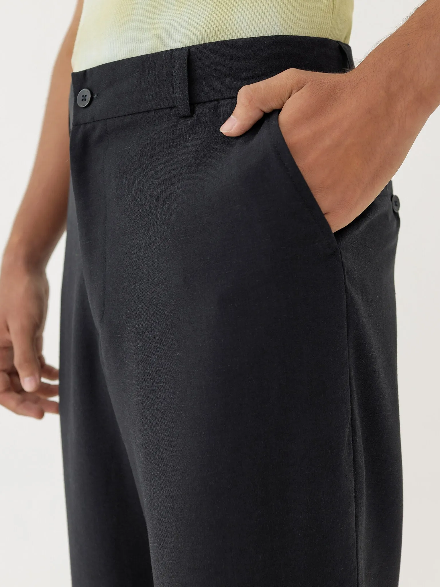 🌳 LINEN PANTS IN BLACK sold by BLZR.ID product image thumbnail 4