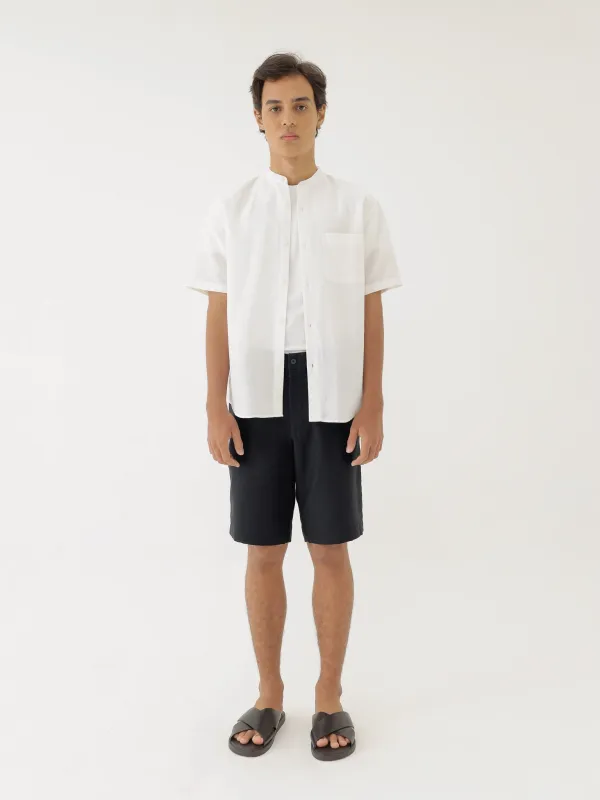 🌳 LINEN SHORTS IN BLACK sold by BLZR.ID