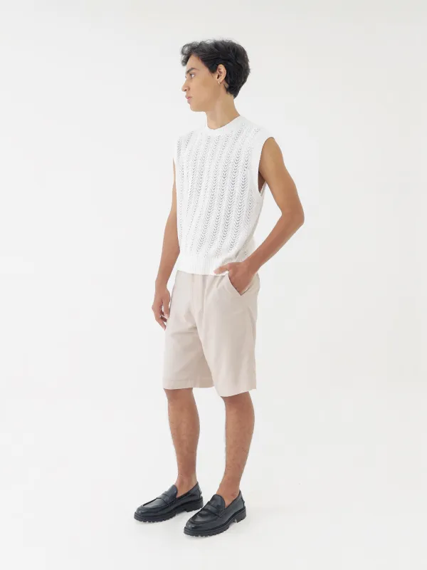 🌳 LINEN SHORTS IN BEIGE sold by BLZR.ID