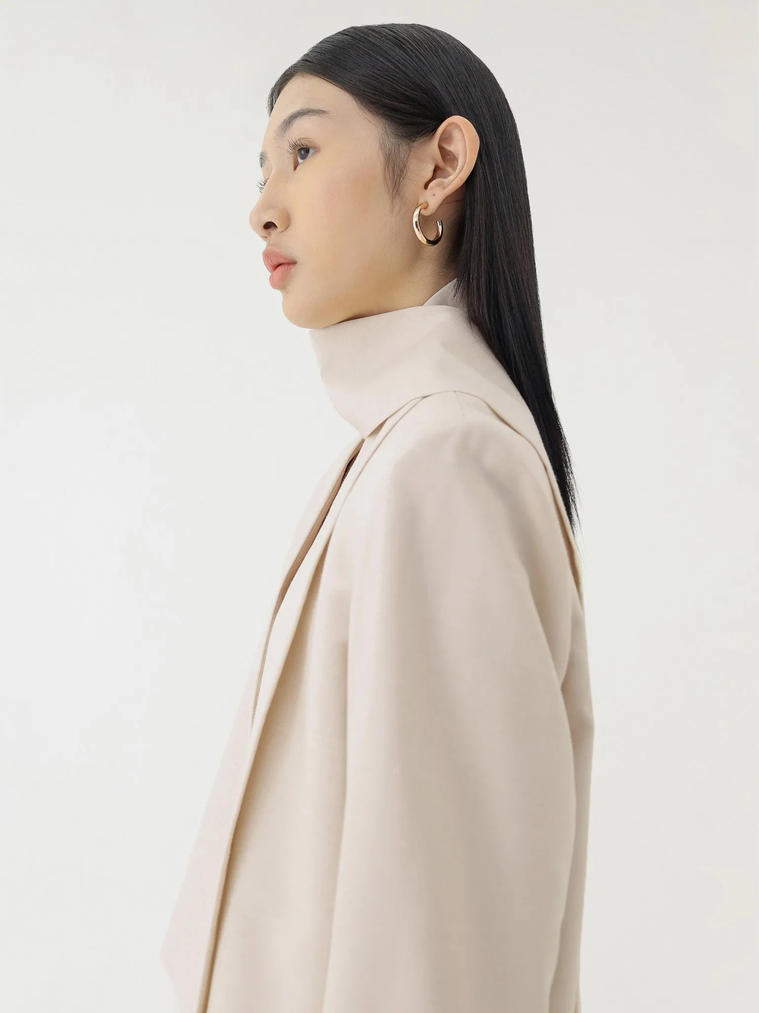 🌳 LINEN SCARF IN BEIGE sold by BLZR.ID product image thumbnail 4