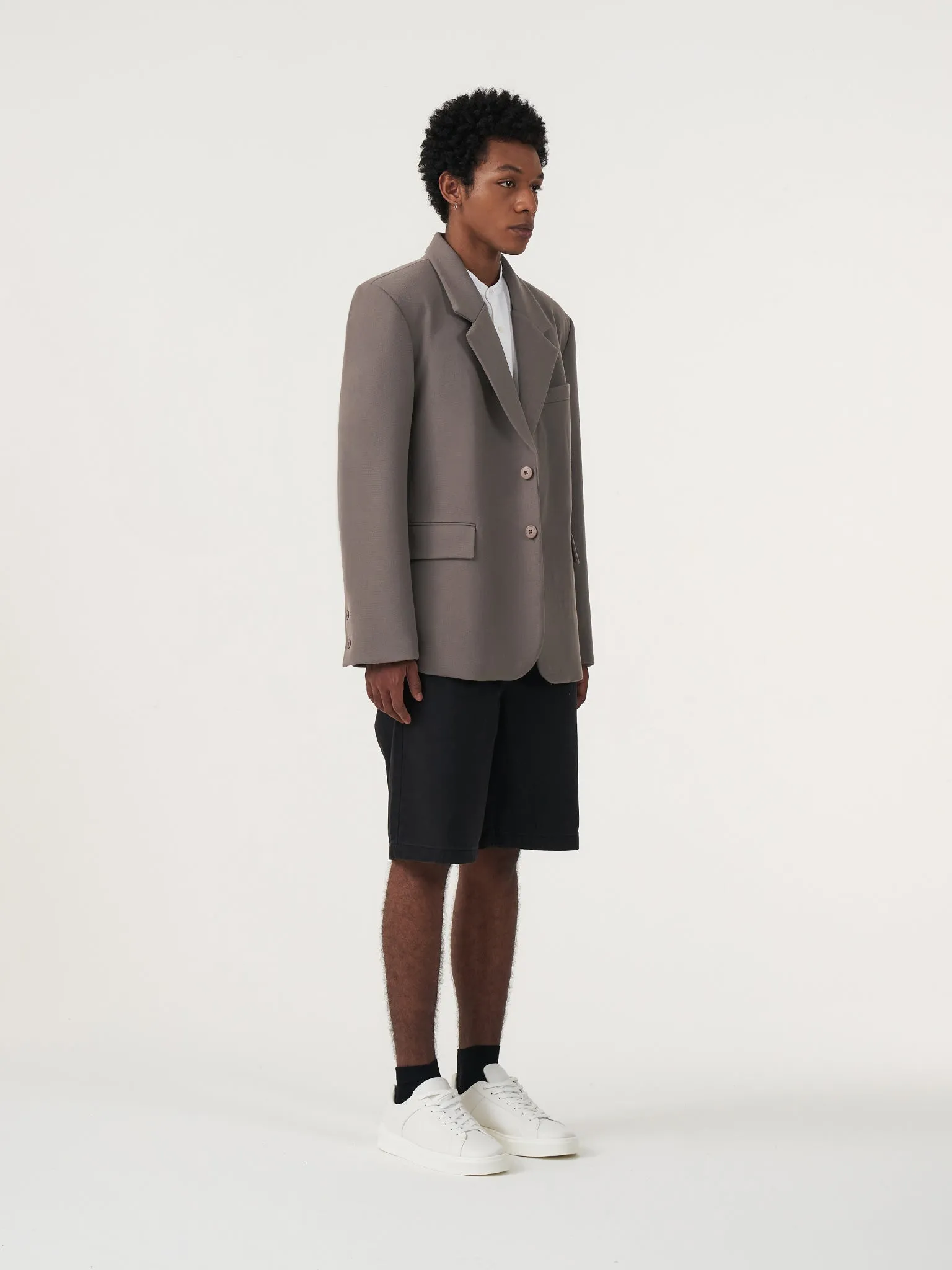 BASIC DARK KHAKI OVERSIZED BLAZER sold by BLZR.ID product image thumbnail 2