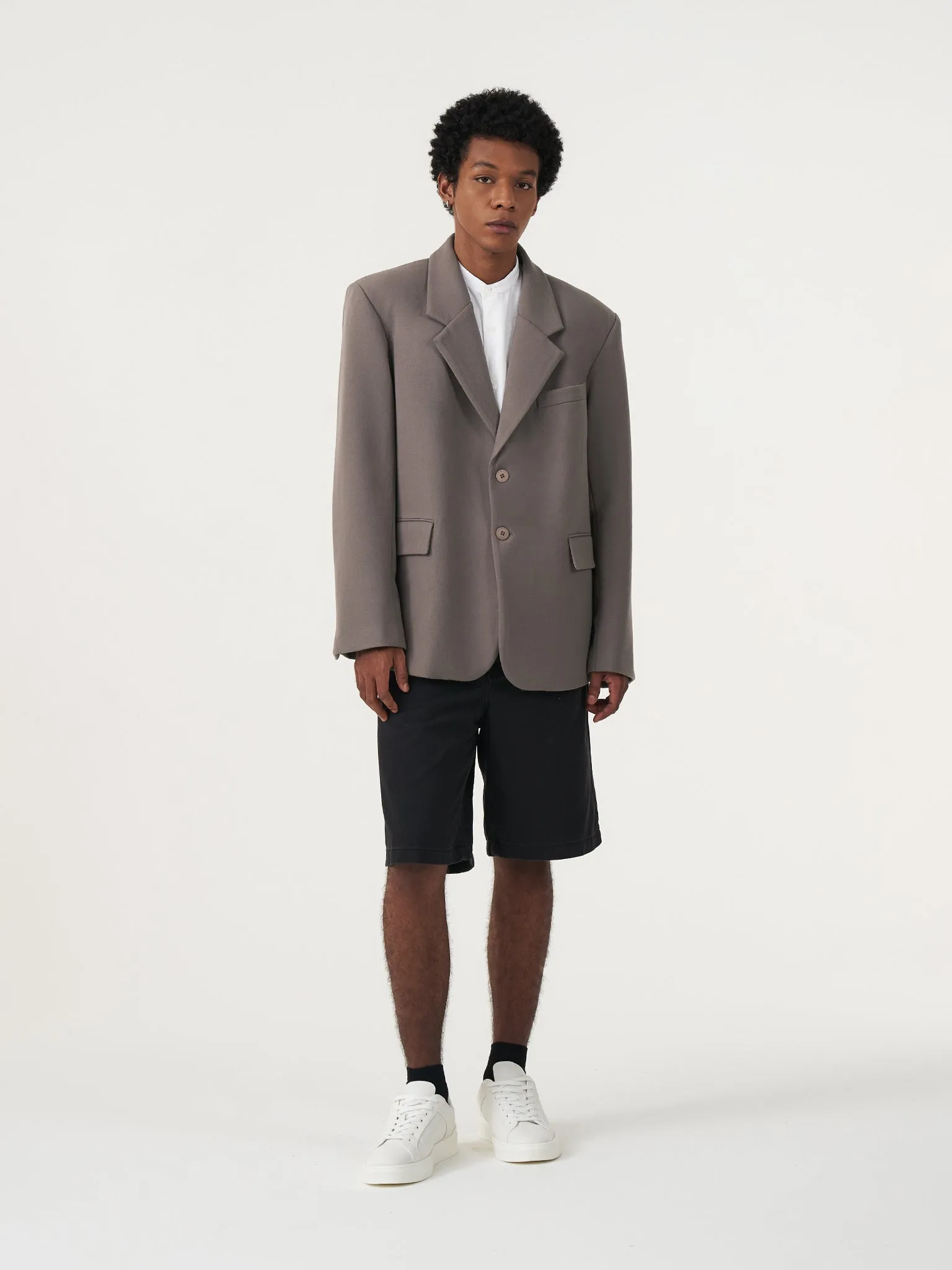 BASIC DARK KHAKI OVERSIZED BLAZER sold by BLZR.ID