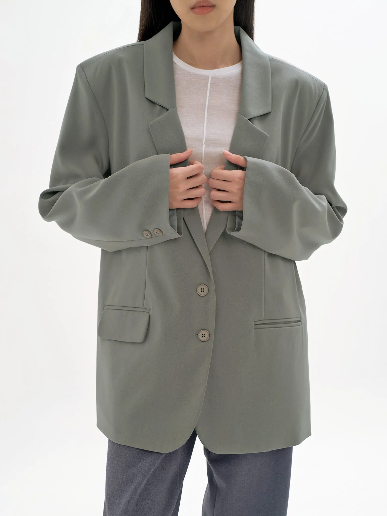 HUM GREY OVERSIZED BLAZER sold by BLZR.ID product image thumbnail 5