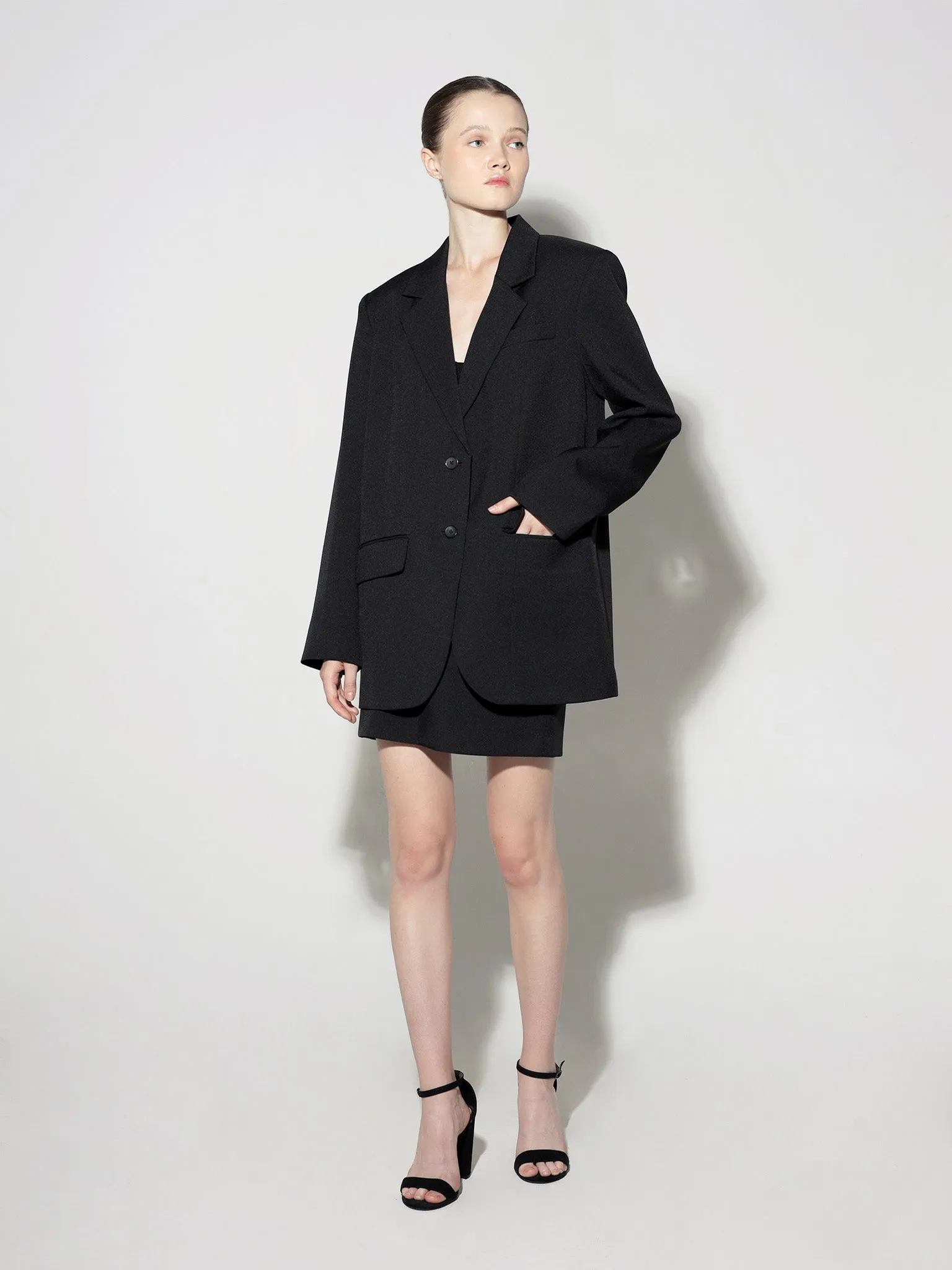 BALE BLACK OVERSIZED BLAZER sold by BLZR.ID
