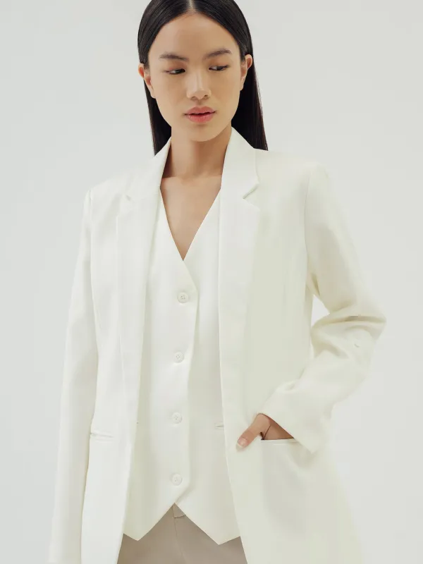 KHLOE WHITE BLAZER sold by BLZR.ID