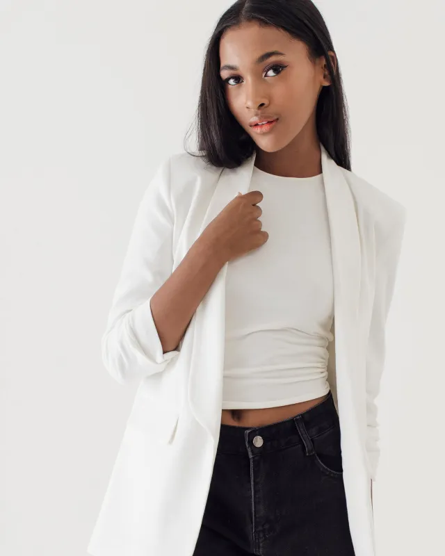 LUXEE WHITE BLAZER sold by BLZR.ID