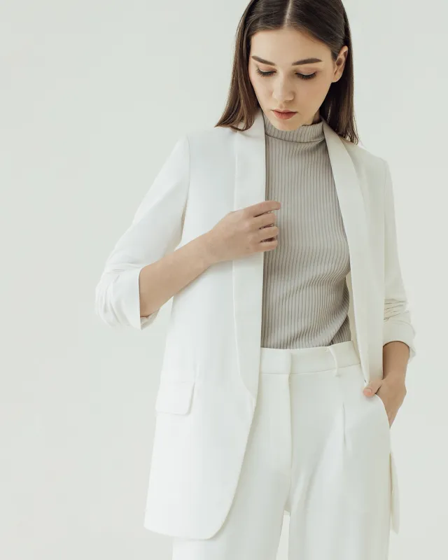 KIEV CREASED WHITE BLAZER sold by BLZR.ID