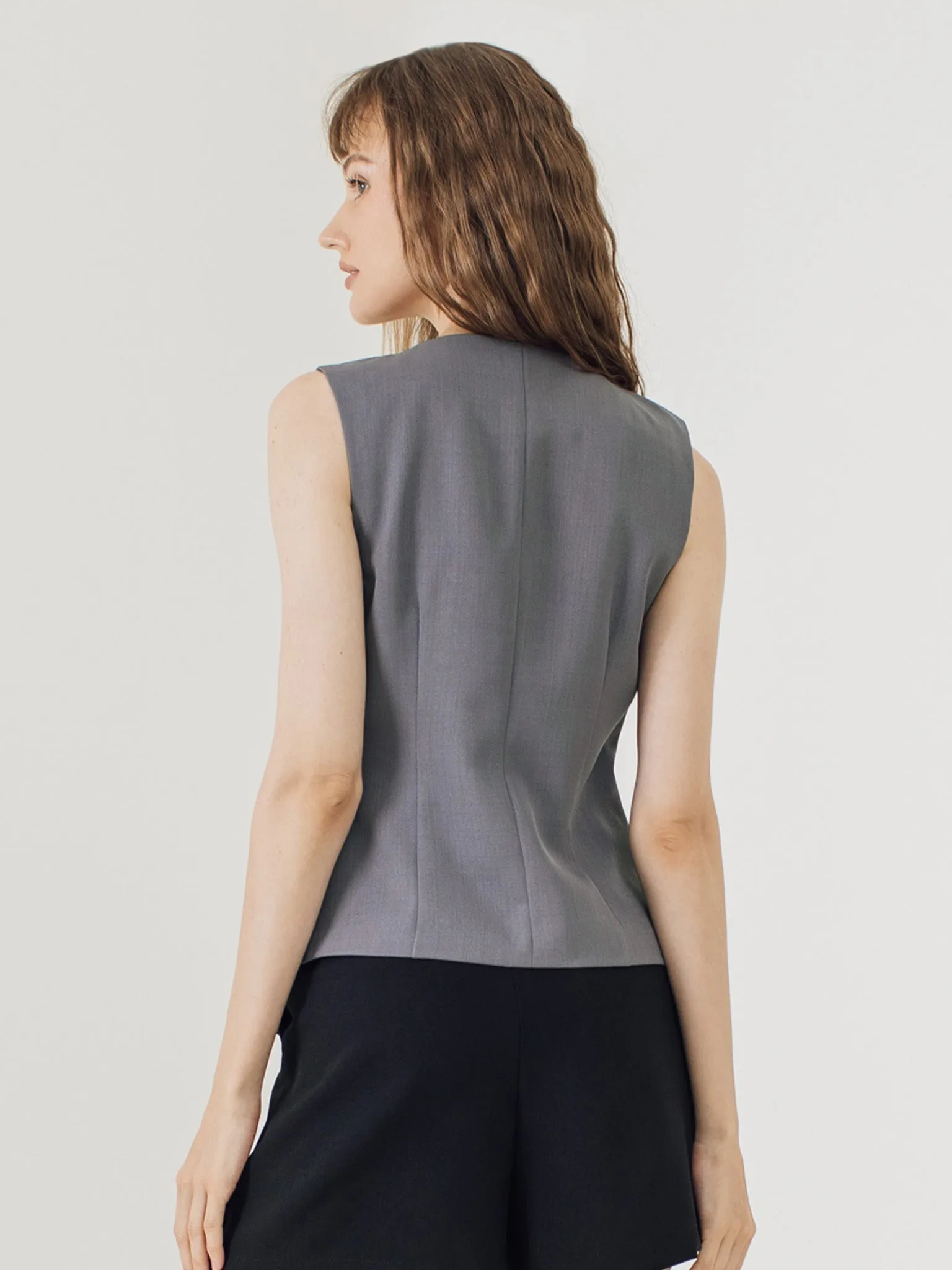CLAIRE GREY VEST sold by BLZR.ID product image thumbnail 4