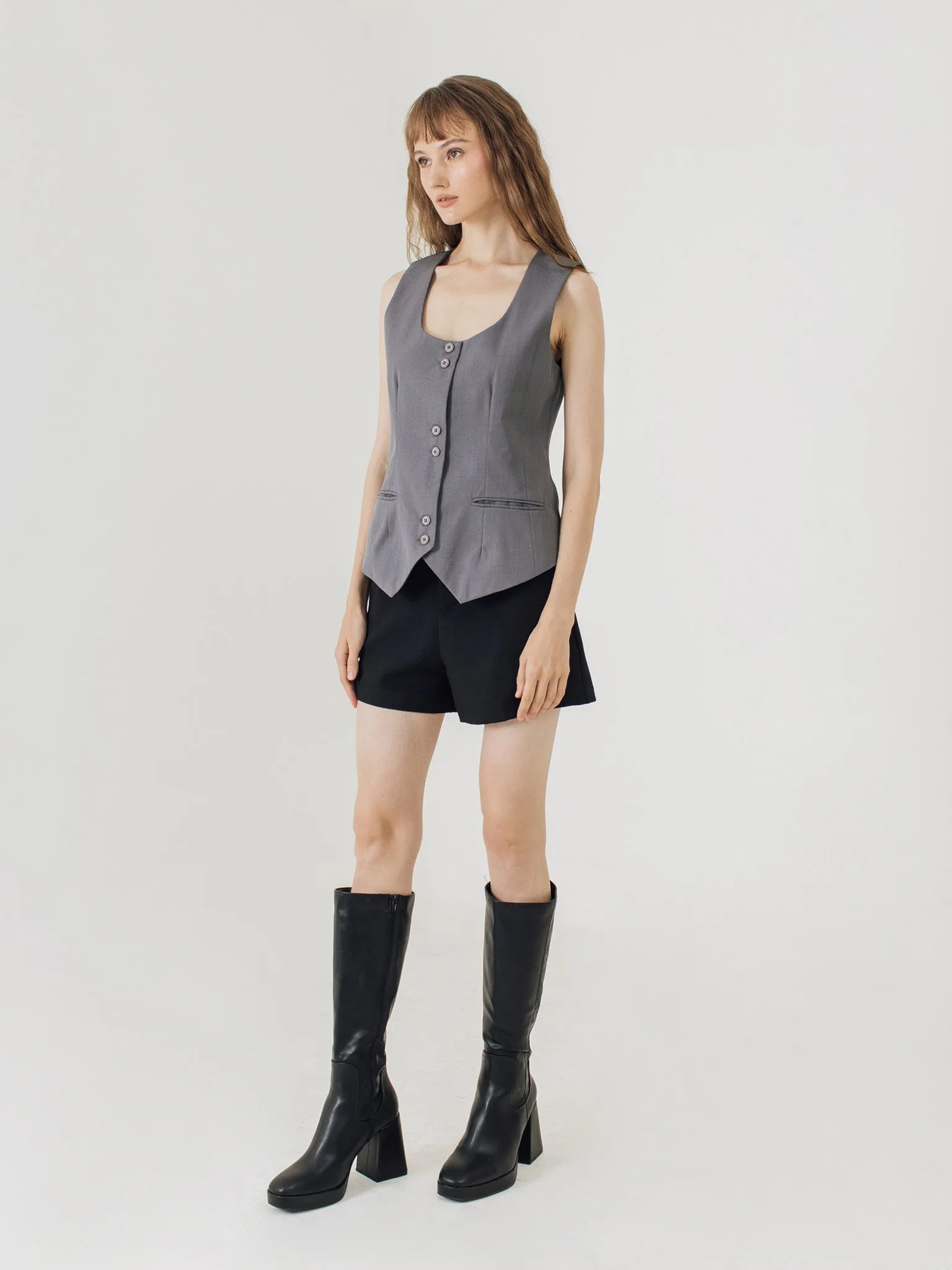 CLAIRE GREY VEST sold by BLZR.ID product image thumbnail 3