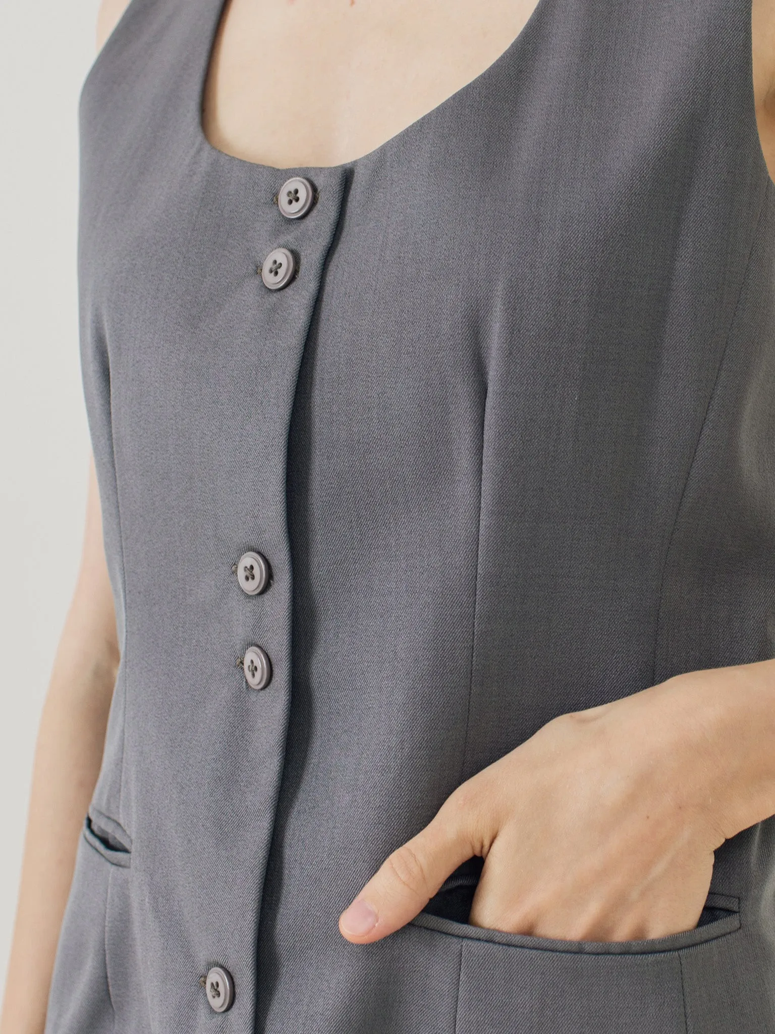 CLAIRE GREY VEST sold by BLZR.ID product image thumbnail 5