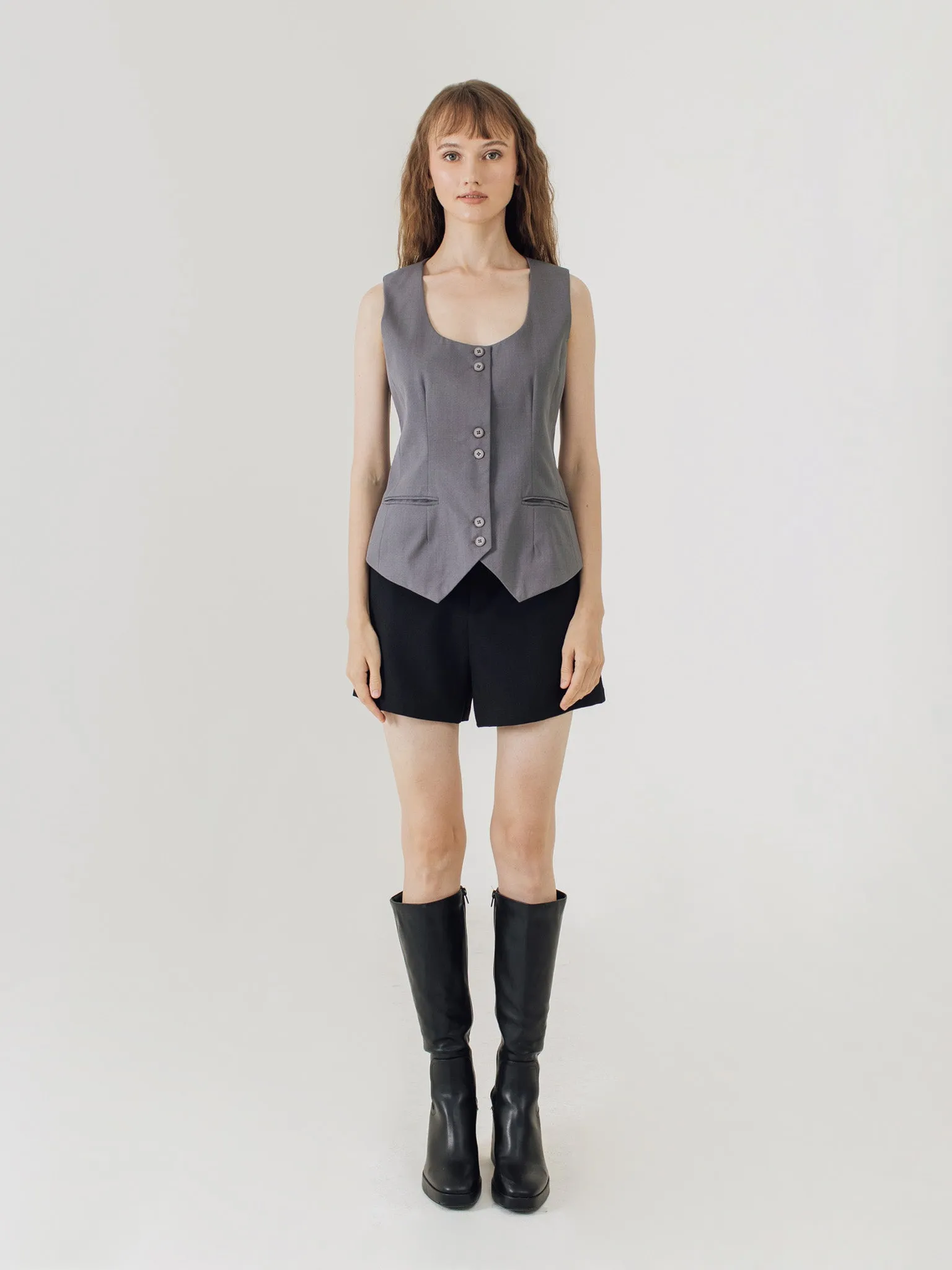 CLAIRE GREY VEST sold by BLZR.ID product image thumbnail 2