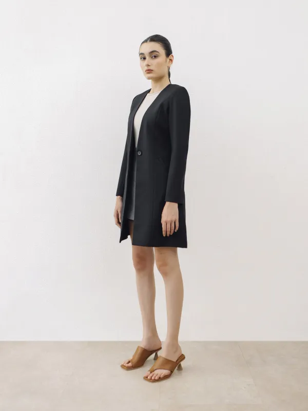 LIRA BLACK LONG BLAZER sold by BLZR.ID