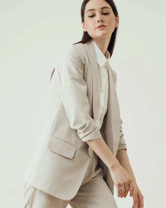 LUXEE BEIGE BLAZER sold by BLZR.ID