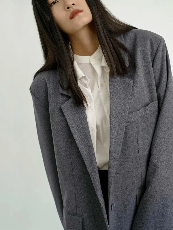 WYATT GREY OVERSIZED BLAZER sold by BLZR.ID