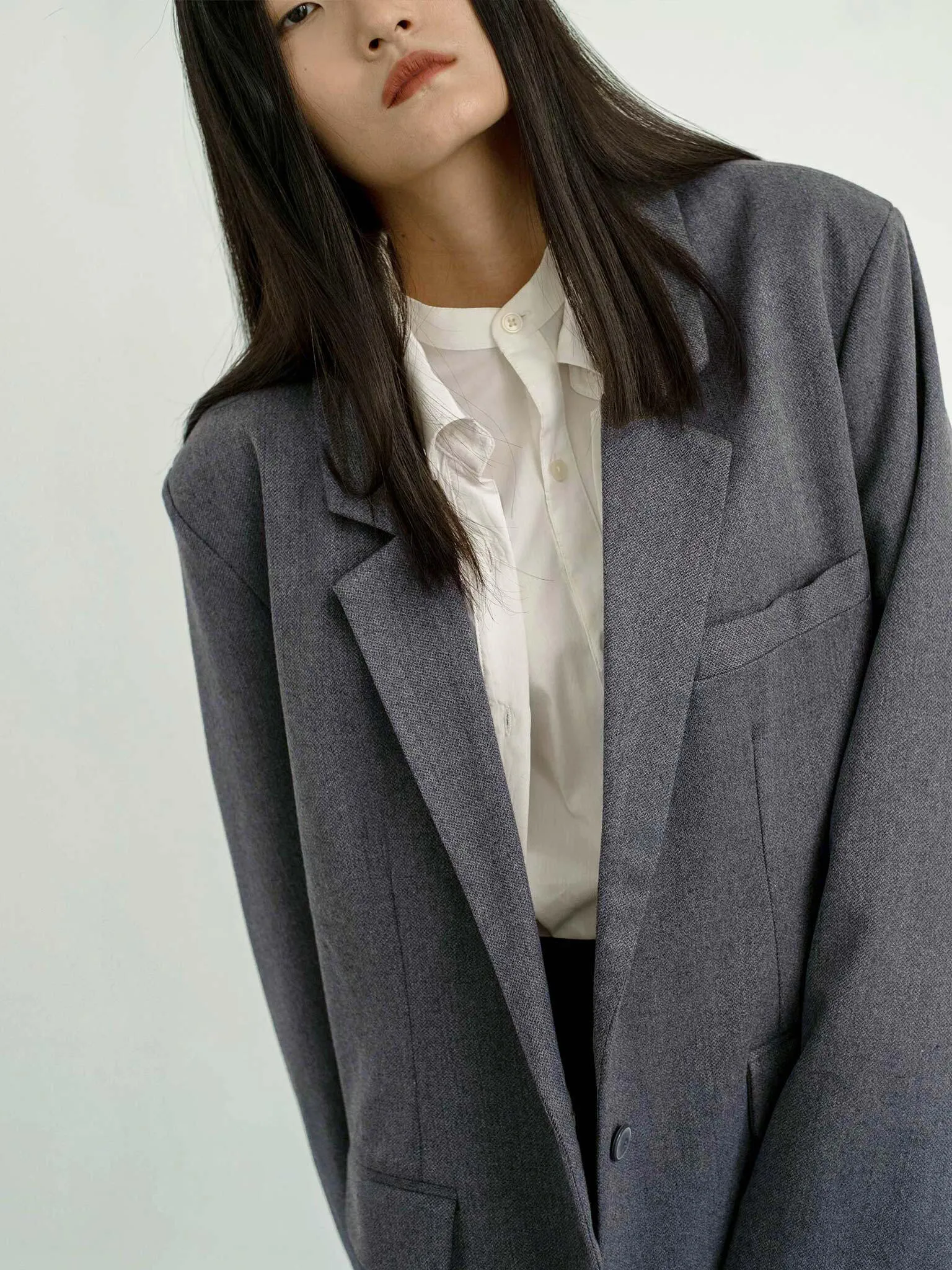 WYATT GREY OVERSIZED BLAZER sold by BLZR.ID