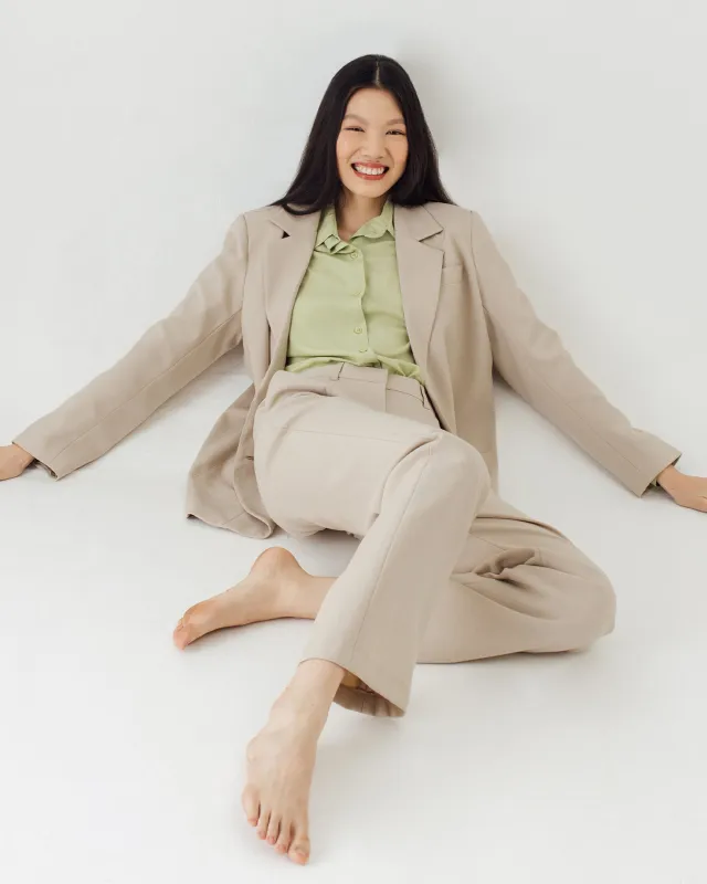 OLSON CREAM PANTS sold by BLZR.ID