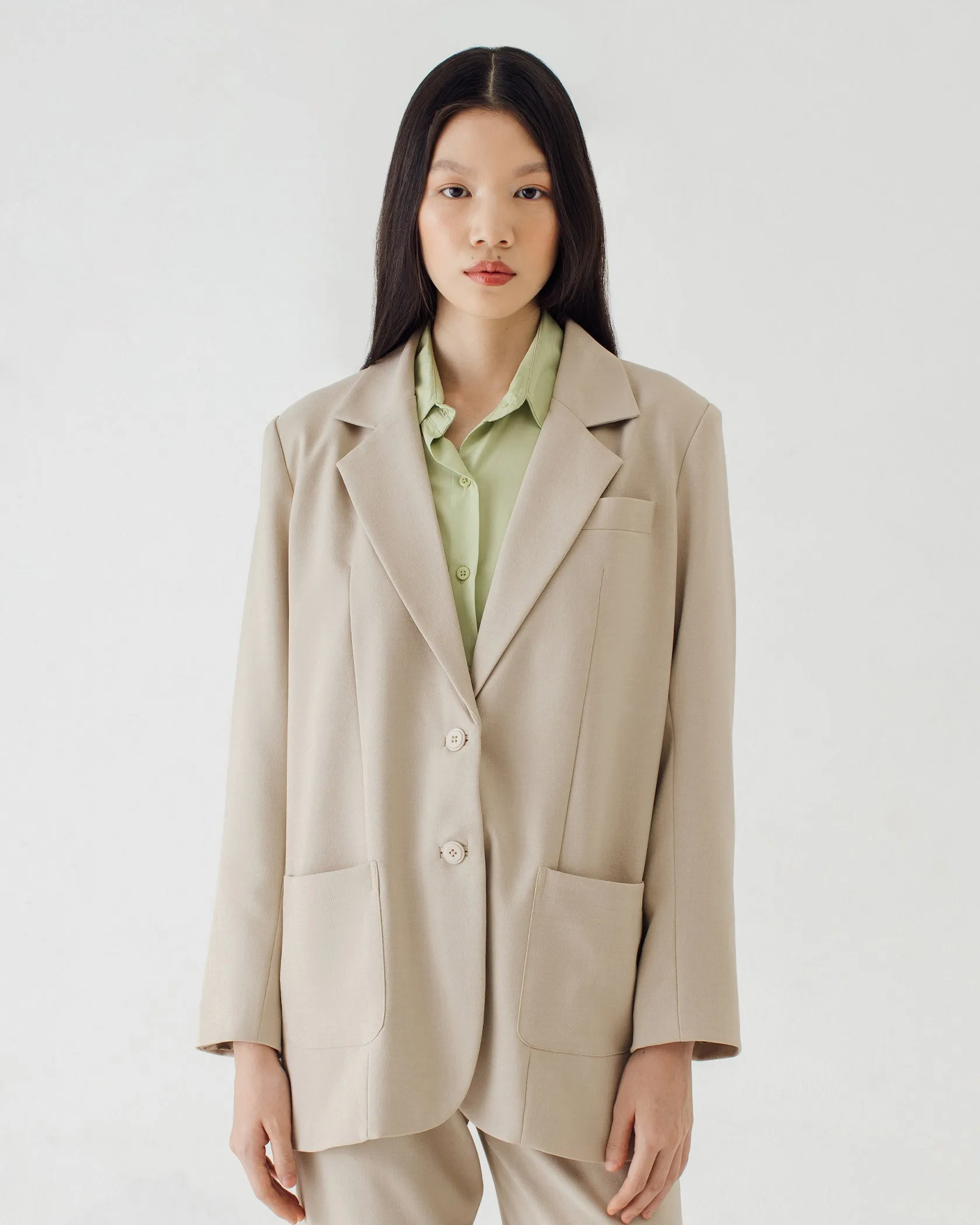 OLSON CREAM OVERSIZED BLAZER sold by BLZR.ID product image thumbnail 2