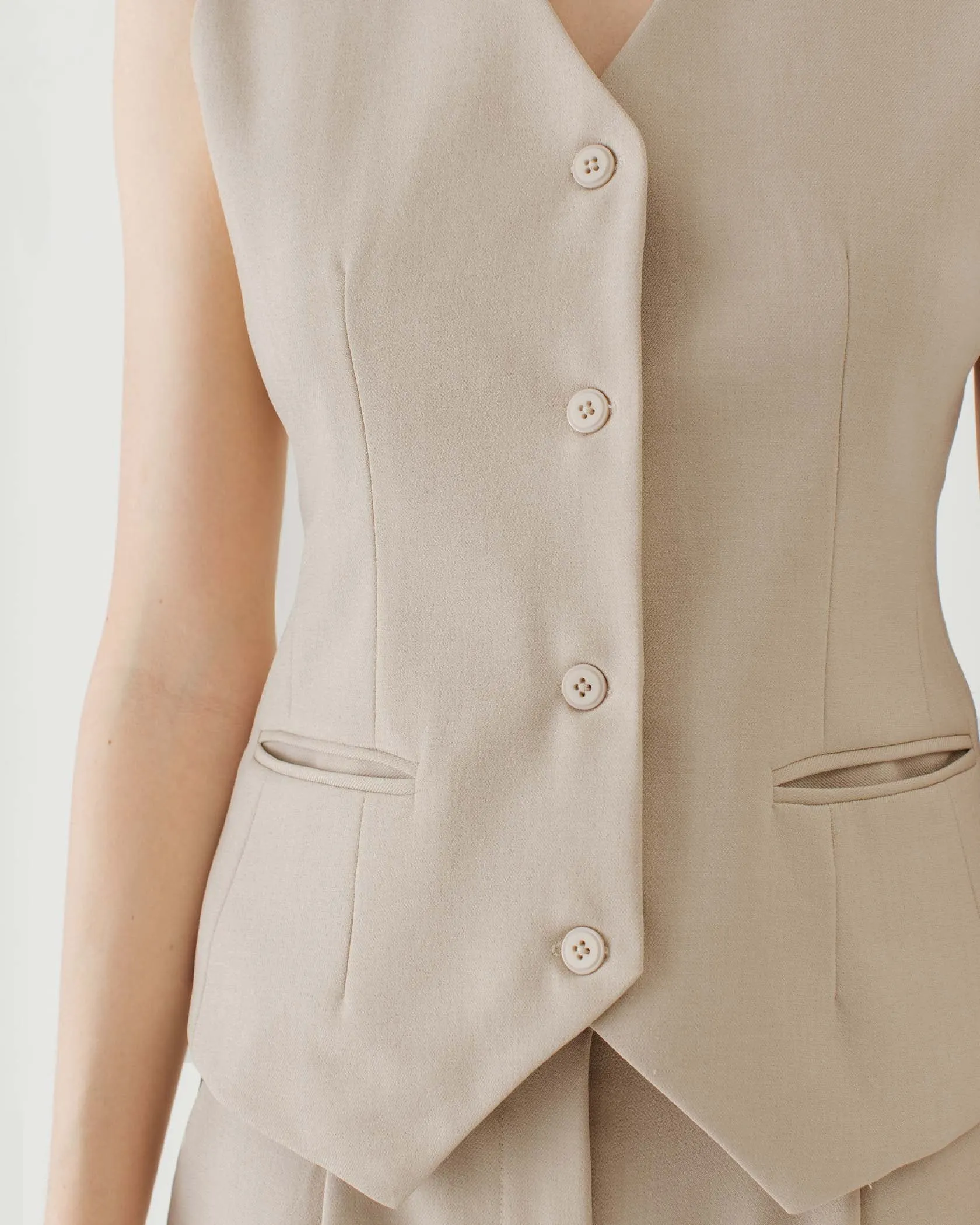 OLSON CREAM VEST sold by BLZR.ID product image thumbnail 5