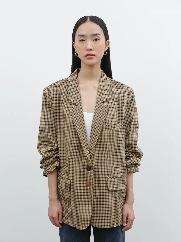 WATSON PEANUT OVERSIZED BLAZER sold by BLZR.ID