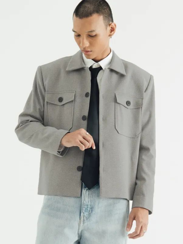 GREY OVERSIZED OUTER sold by BLZR.ID
