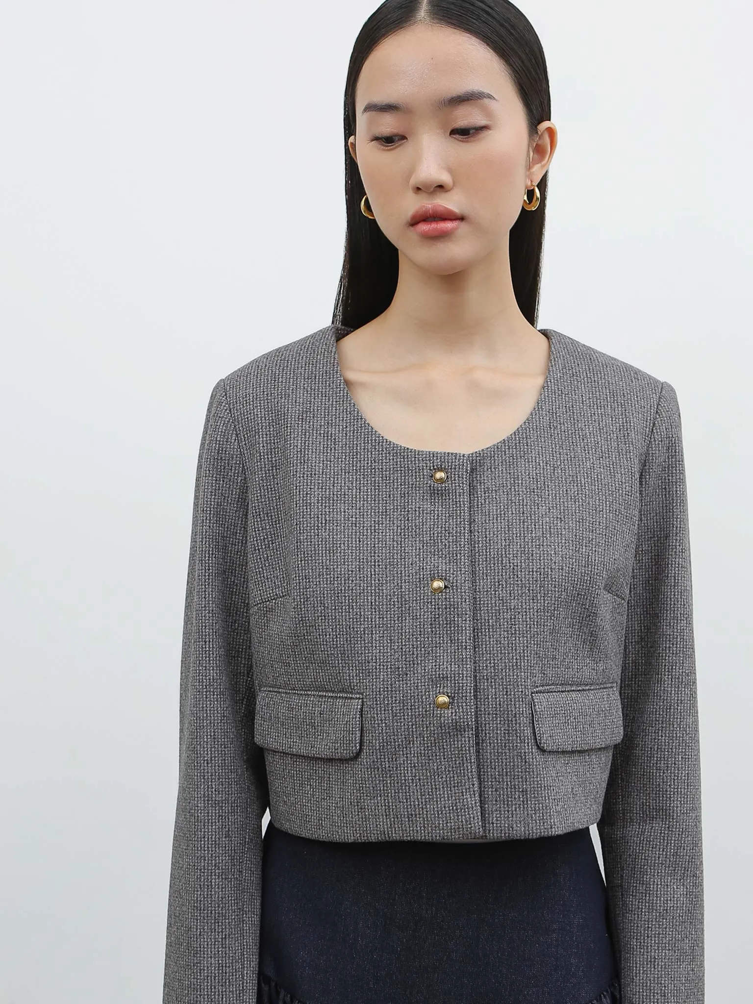 BELA GREY CROP BLAZER sold by BLZR.ID product image thumbnail 5