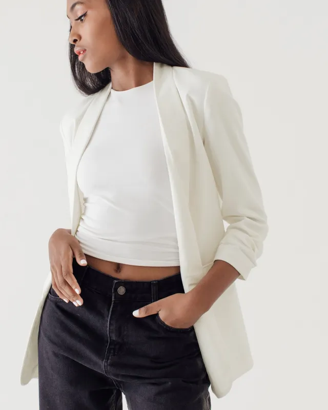 LUXEE BROKEN WHITE BLAZER sold by BLZR.ID