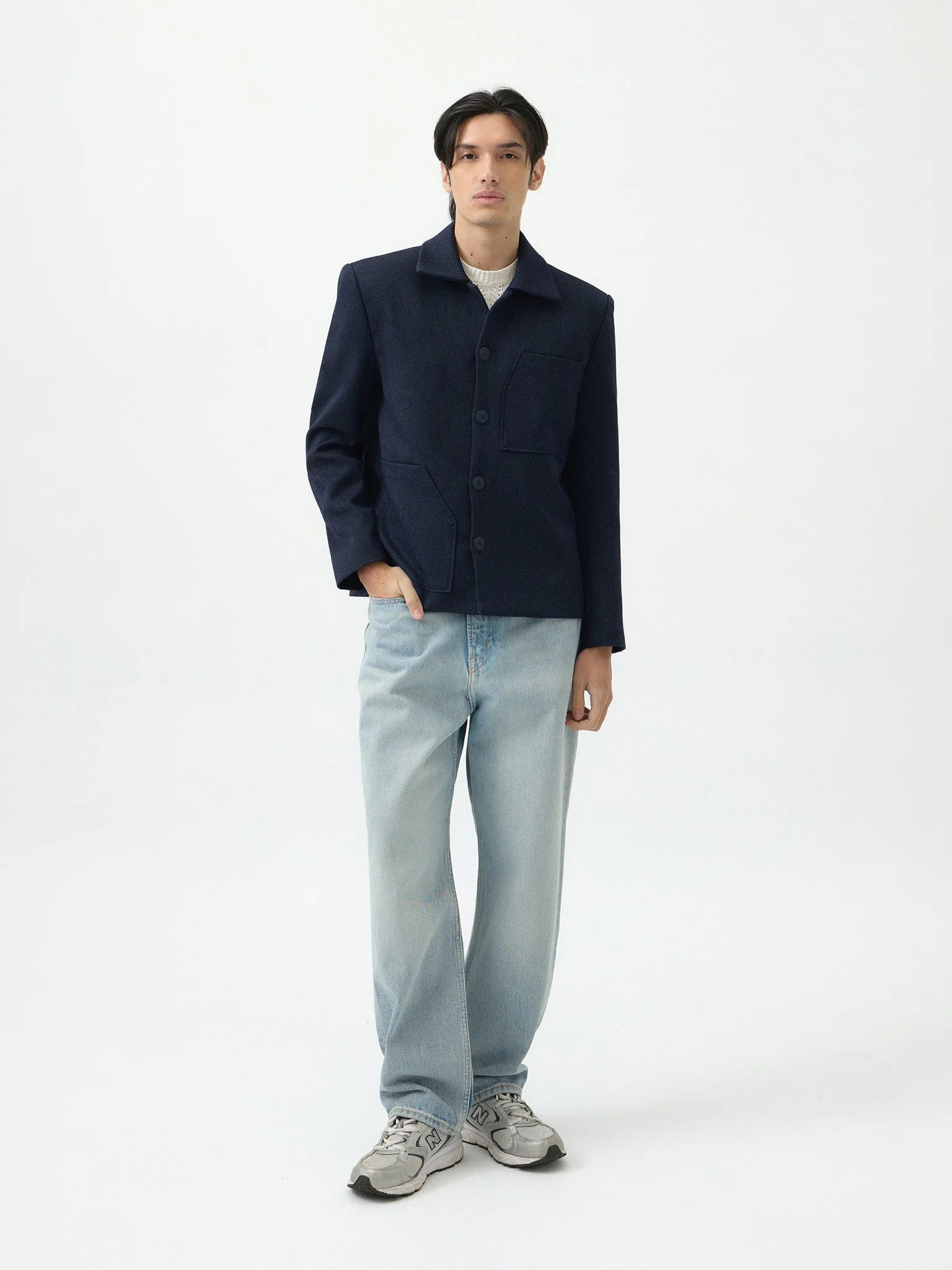 NAVY OVERSIZED OUTER sold by BLZR.ID