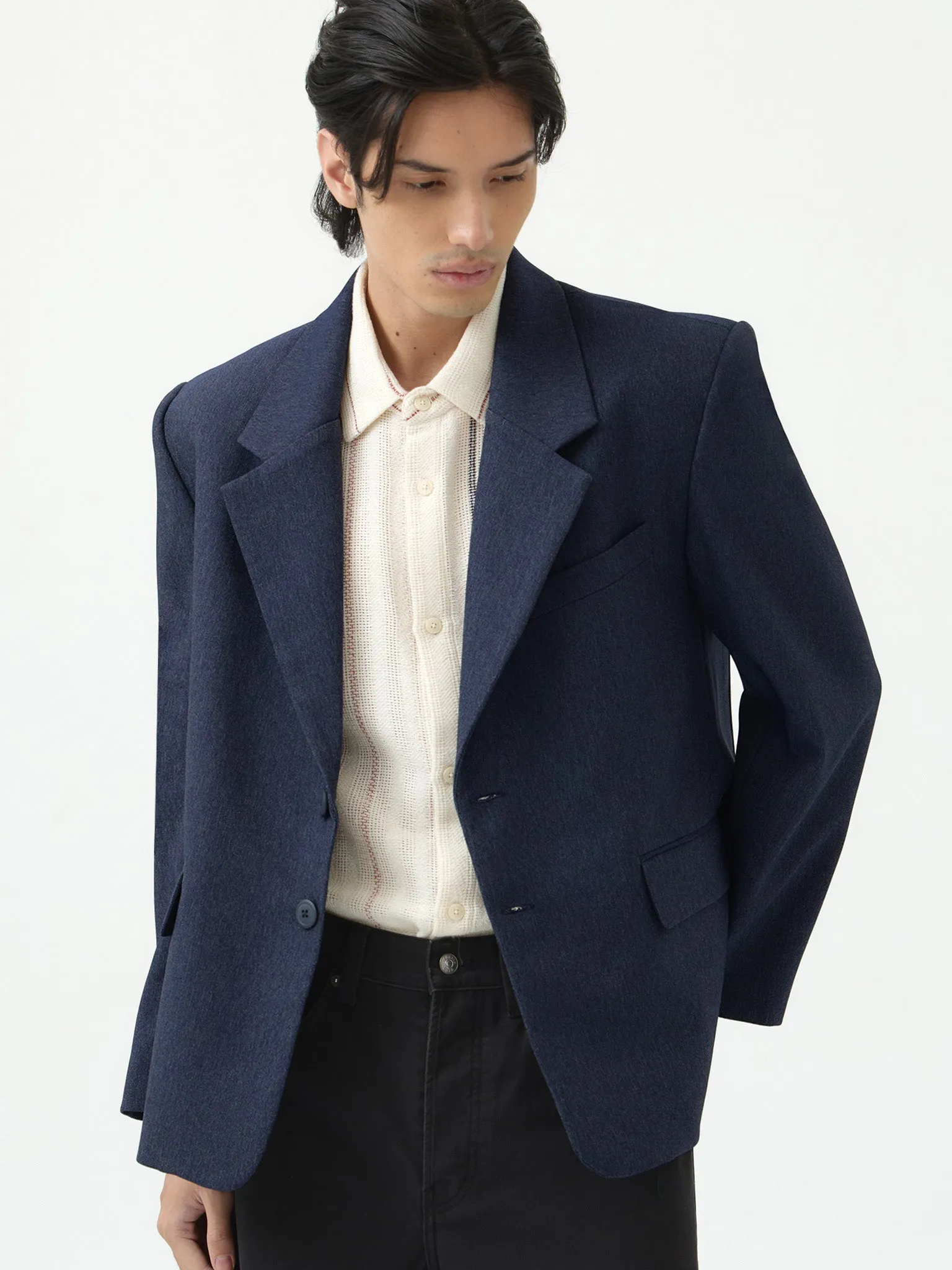 BASIC DENIM OVERSIZED BLAZER sold by BLZR.ID product image thumbnail 3