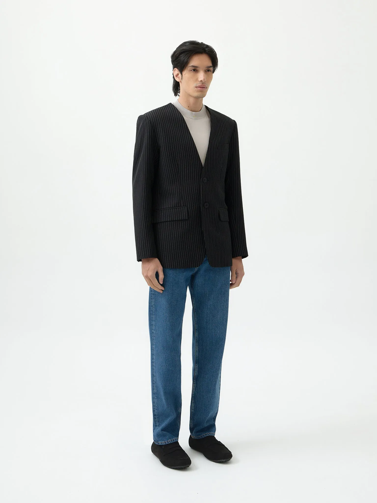LAPELLES SLIM FIT BLAZER IN STRIPE sold by BLZR.ID product image thumbnail 4