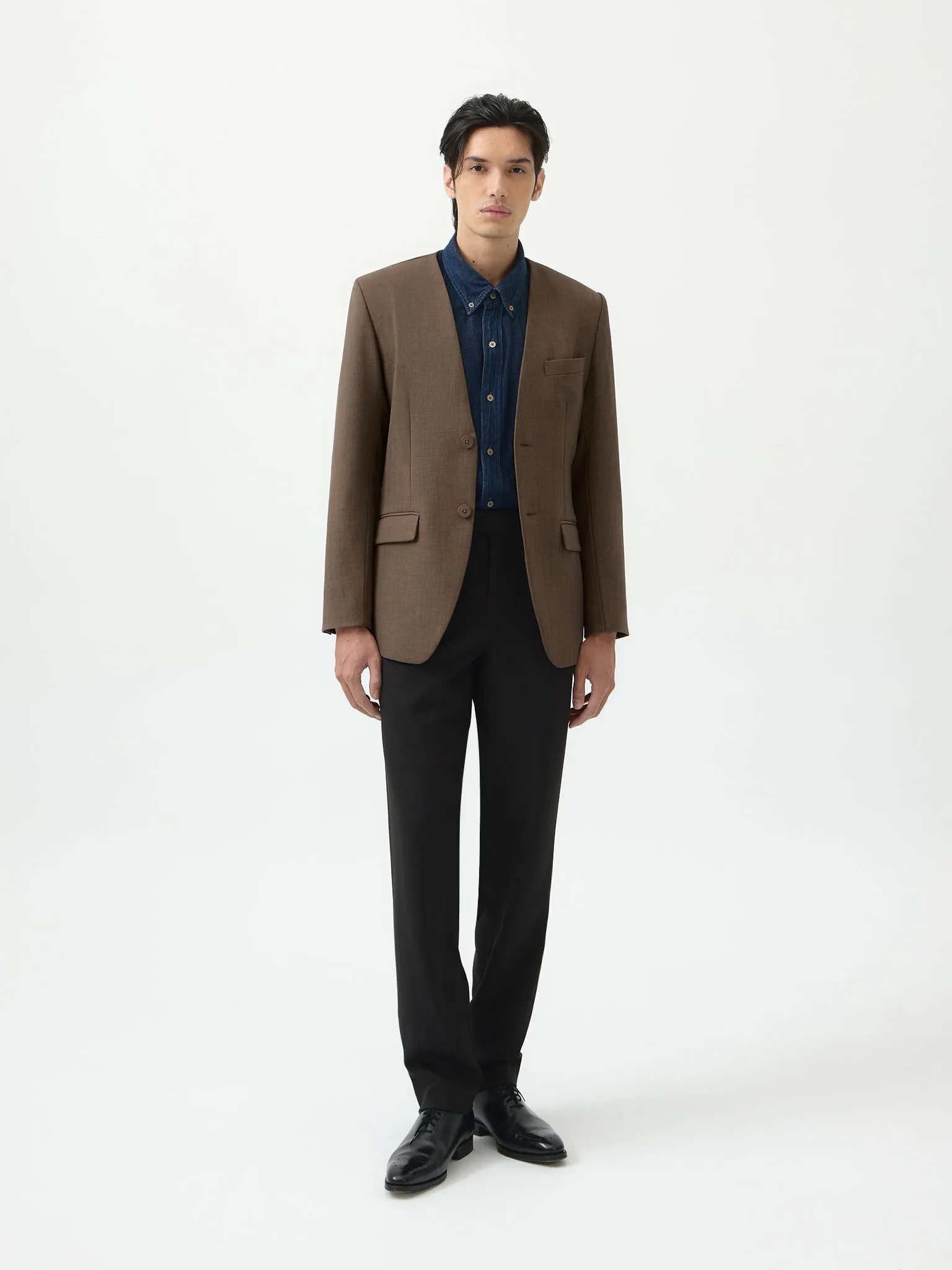 LAPELLES SLIM FIT BLAZER IN WALNUT sold by BLZR.ID product image thumbnail 4