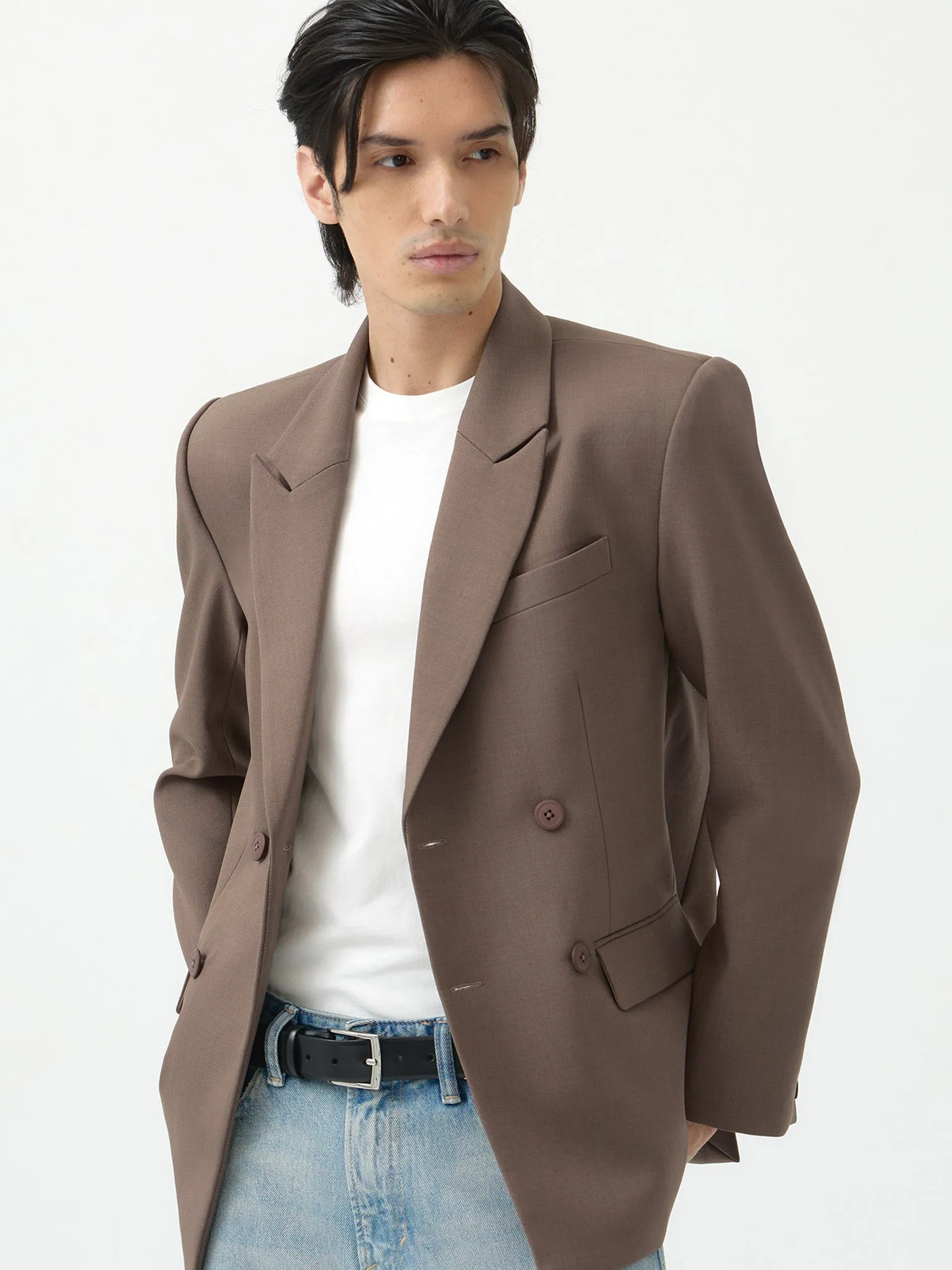 CLASSIC BROWN DOUBLE BREASTED BLAZER sold by BLZR.ID product image thumbnail 4