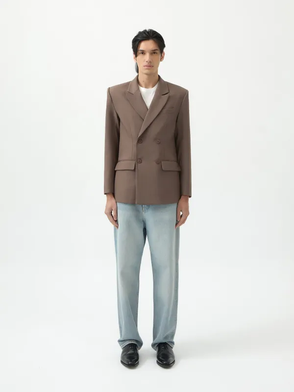 CLASSIC BROWN DOUBLE BREASTED BLAZER made by BLZR.ID